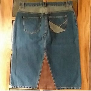 🍂 Faux Suede & Jean Skirt 🍂